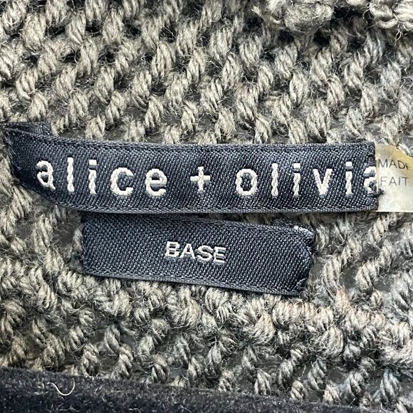 NEW Alice + Olivia Base Womens Small 100% Wool Cable Knit Turtleneck Sweater - Picture 3 of 11